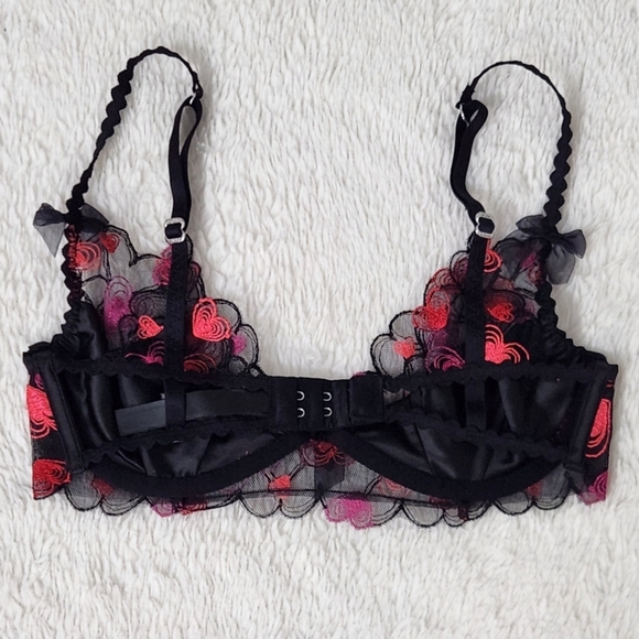 New!For Love and Lemons Love Potion Hearts Bra and Matching Garter Belt - Picture 12 of 16